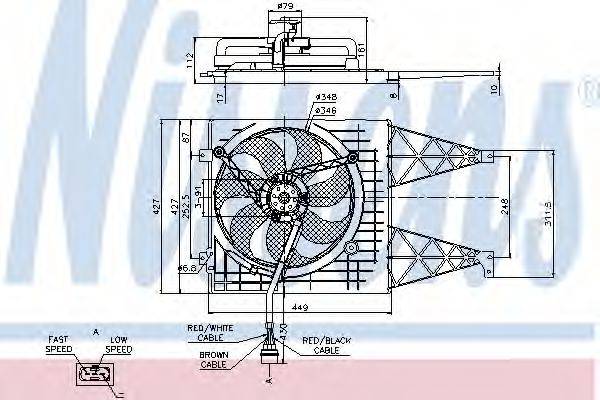 Вентилятор системы охлаждения двигателя NISSENS 85249