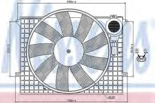 Вентилятор системы охлаждения двигателя NISSENS 85401