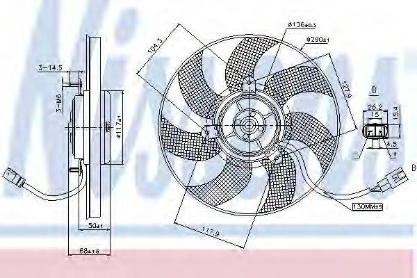 Вентилятор системы охлаждения двигателя NISSENS 85680