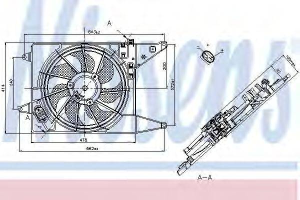Вентилятор системы охлаждения двигателя NISSENS 85710