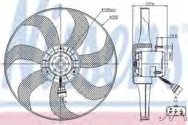 Вентилятор, охолодження двигуна NISSENS 85725
