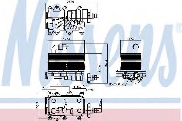 Масляный радиатор, автоматическая коробка передач NISSENS 90673