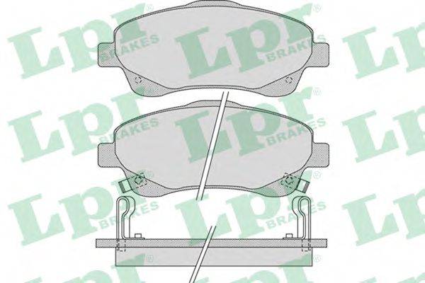 Комплект гальмівних колодок, дискове гальмо LPR 05P1114
