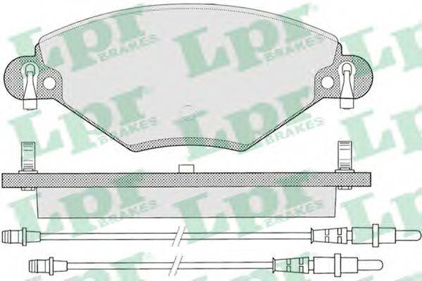 Комплект гальмівних колодок, дискове гальмо LPR 05P793