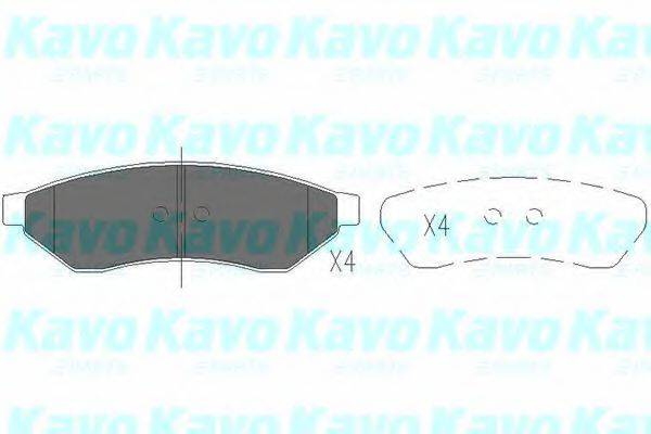 Комплект гальмівних колодок, дискове гальмо KAVO PARTS KBP-1015