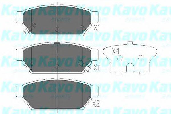 Комплект гальмівних колодок, дискове гальмо KAVO PARTS KBP-5510