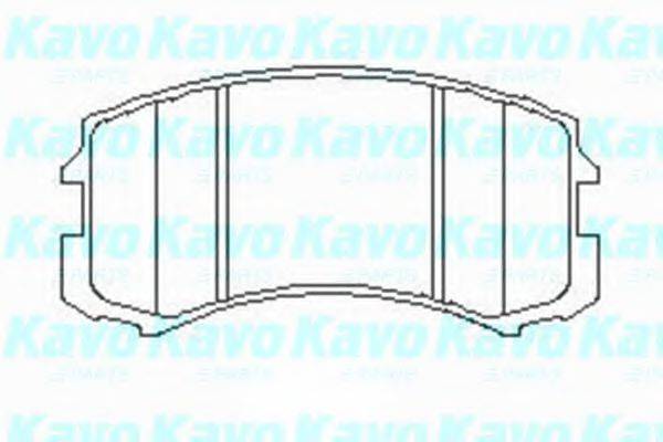 Комплект гальмівних колодок, дискове гальмо KAVO PARTS KBP-5537
