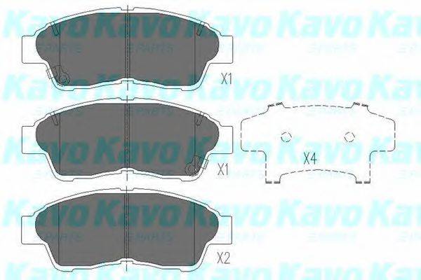 Комплект гальмівних колодок, дискове гальмо KAVO PARTS KBP-9005