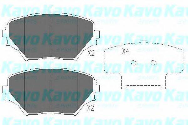 Комплект гальмівних колодок, дискове гальмо KAVO PARTS KBP-9011