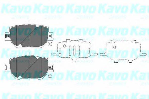 Тормозные колодки KAVO PARTS KBP-9015