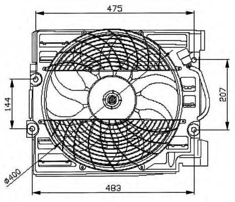 Вентилятор системы охлаждения двигателя NRF 47029