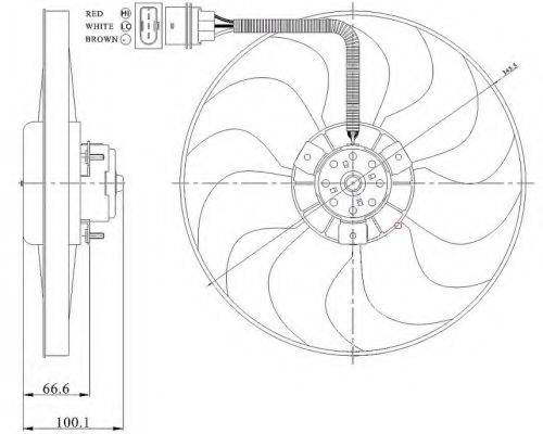 Вентилятор, охолодження двигуна NRF 47204