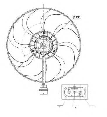 Вентилятор системы охлаждения двигателя NRF 47375