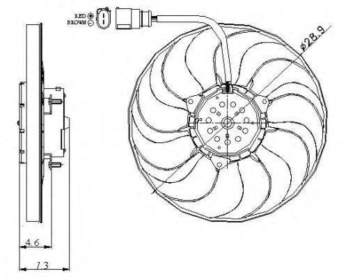 Вентилятор, охолодження двигуна NRF 47381
