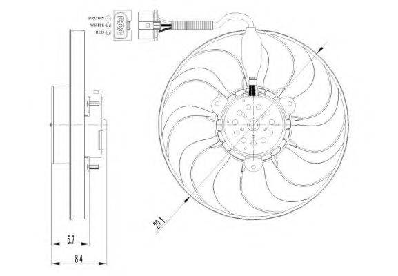 Вентилятор системы охлаждения двигателя NRF 47398