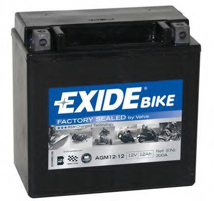 Аккумулятор автомобильный (АКБ) EXIDE AGM12-12