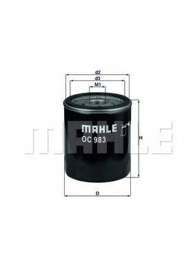Масляний фільтр MAHLE ORIGINAL OC 983