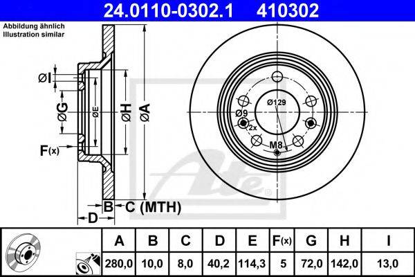 Тормозной диск ATE 24.0110-0302.1