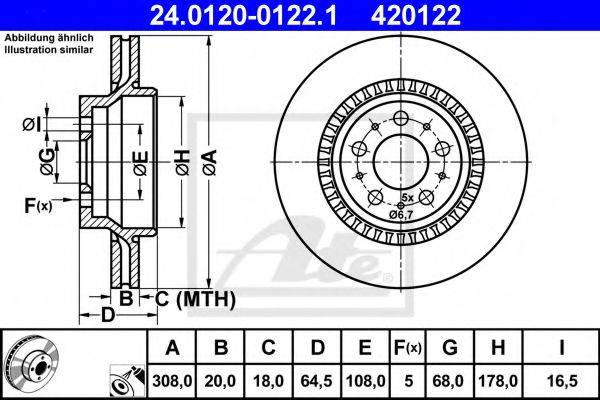 гальмівний диск ATE 24.0120-0122.1
