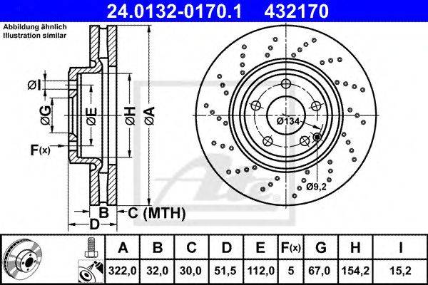 Тормозной диск ATE 24.0132-0170.1