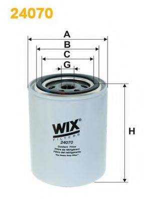 Фильтр для охлаждающей жидкости WIX FILTERS 24070