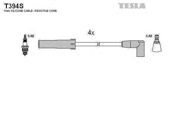 Комплект проводов зажигания TESLA T394S
