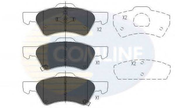 Комплект гальмівних колодок, дискове гальмо COMLINE CBP31163