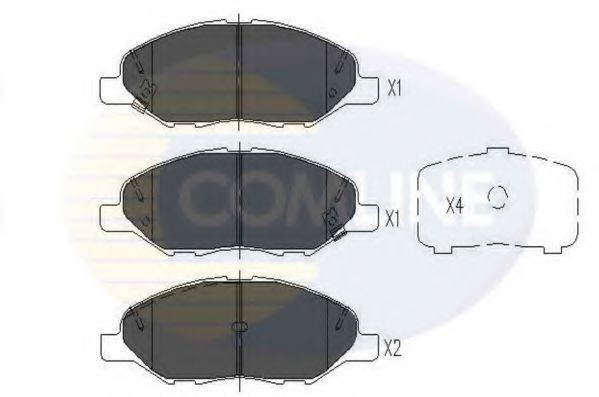 Комплект гальмівних колодок, дискове гальмо COMLINE CBP36044