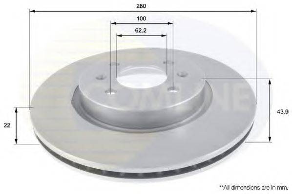 Тормозной диск COMLINE ADC2405V