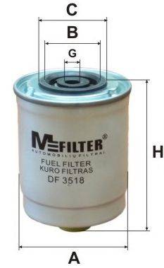 Паливний фільтр MFILTER DF 3518