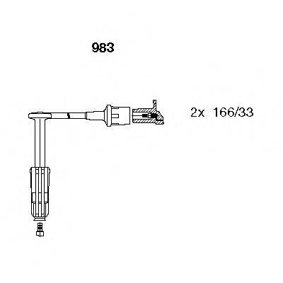 Комплект проводов зажигания BREMI 983