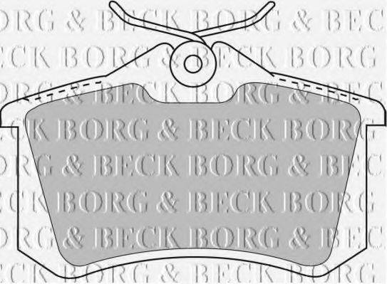 Комплект гальмівних колодок, дискове гальмо BORG & BECK BBP1778