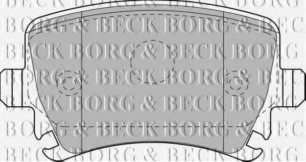 Комплект гальмівних колодок, дискове гальмо BORG & BECK BBP1877