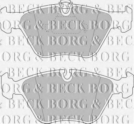 Комплект гальмівних колодок, дискове гальмо BORG & BECK BBP1590