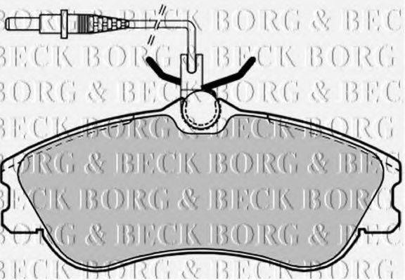 Комплект гальмівних колодок, дискове гальмо BORG & BECK BBP1601