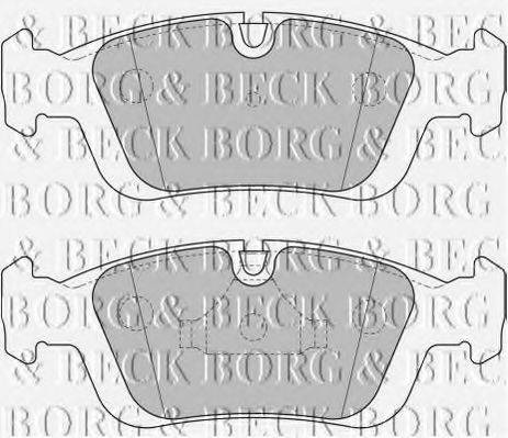 Комплект гальмівних колодок, дискове гальмо BORG & BECK BBP1627