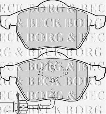 Комплект гальмівних колодок, дискове гальмо BORG & BECK BBP1766