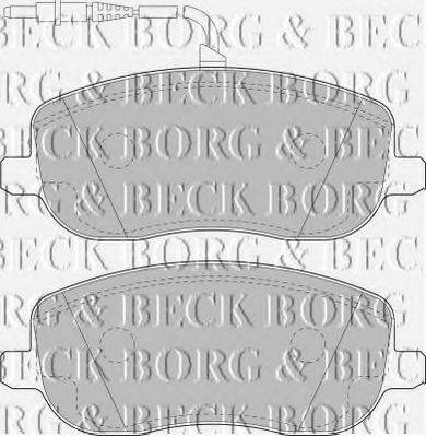 Комплект гальмівних колодок, дискове гальмо BORG & BECK BBP1826