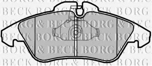 Комплект гальмівних колодок, дискове гальмо BORG & BECK BBP2071