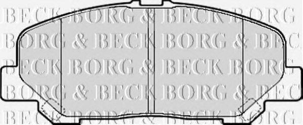 Комплект гальмівних колодок, дискове гальмо BORG & BECK BBP2082