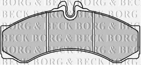 Комплект гальмівних колодок, дискове гальмо BORG & BECK BBP2247