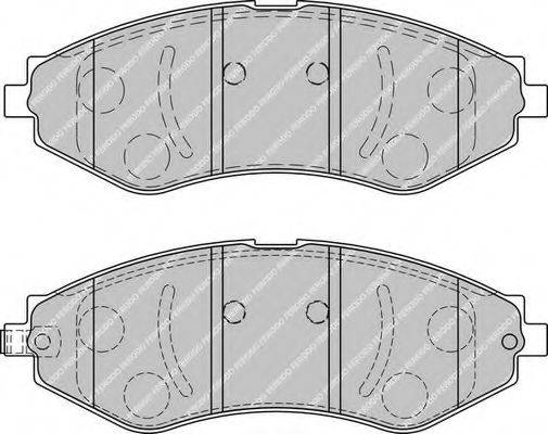 Комплект гальмівних колодок, дискове гальмо FERODO FDB1905