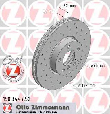 Тормозной диск ZIMMERMANN 150.3447.52