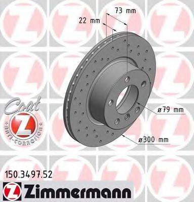 Тормозной диск ZIMMERMANN 150.3497.52