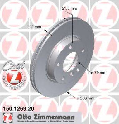 Тормозной диск ZIMMERMANN 150.1269.20