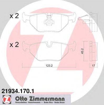 Тормозные колодки ZIMMERMANN 21934.170.1
