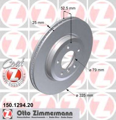 Тормозной диск ZIMMERMANN 150.1294.20