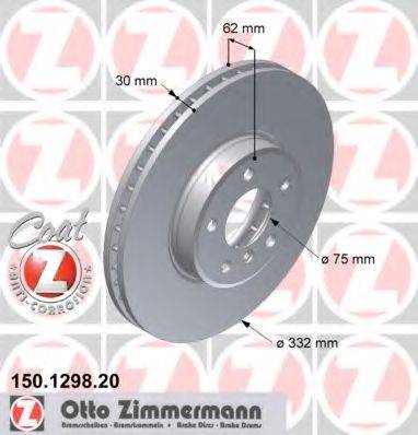 Тормозной диск ZIMMERMANN 150.1298.20