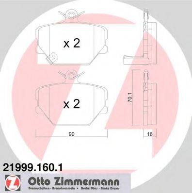 Тормозные колодки ZIMMERMANN 21999.160.1