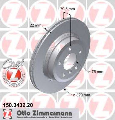 Тормозной диск ZIMMERMANN 150.3432.20